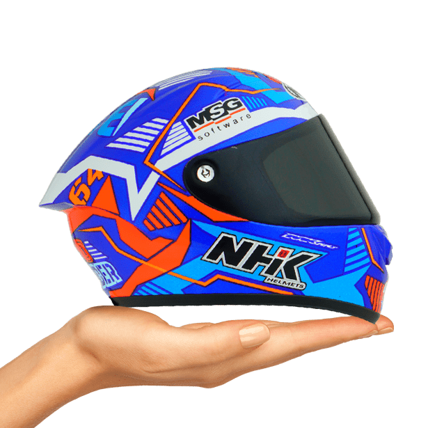 NHK GP R TECH MINI HELMET SKALA 1:8 - BO # 5